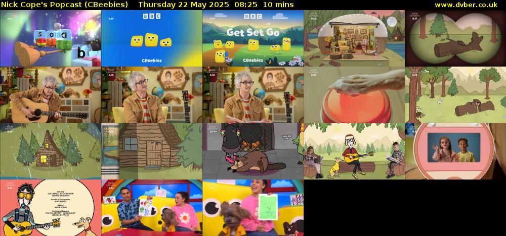 Nick Cope's Popcast (CBeebies) Thursday 22 May 2025 08:25 - 08:35