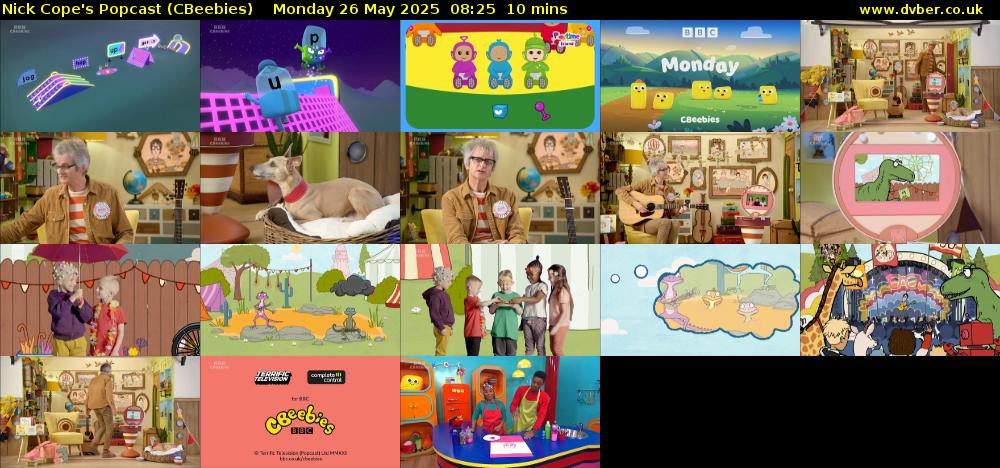 Nick Cope's Popcast (CBeebies) Monday 26 May 2025 08:25 - 08:35