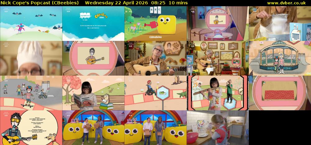 Nick Cope's Popcast (CBeebies) Wednesday 22 April 2026 08:25 - 08:35