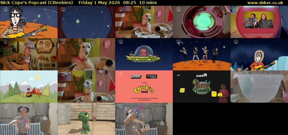Nick Cope's Popcast (CBeebies) Friday 1 May 2026 08:25 - 08:35