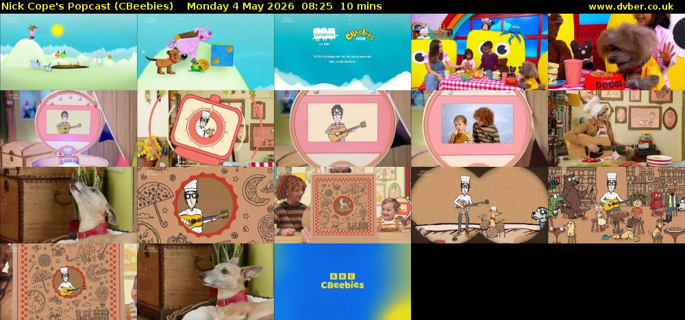 Nick Cope's Popcast (CBeebies) Monday 4 May 2026 08:25 - 08:35