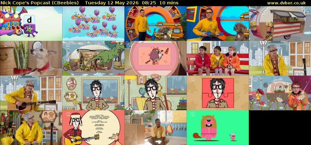 Nick Cope's Popcast (CBeebies) Tuesday 12 May 2026 08:25 - 08:35