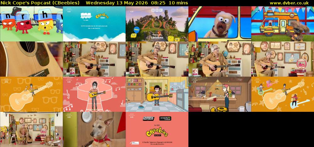 Nick Cope's Popcast (CBeebies) Wednesday 13 May 2026 08:25 - 08:35