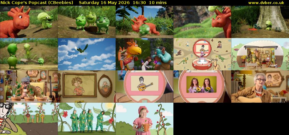 Nick Cope's Popcast (CBeebies) Saturday 16 May 2026 16:30 - 16:40