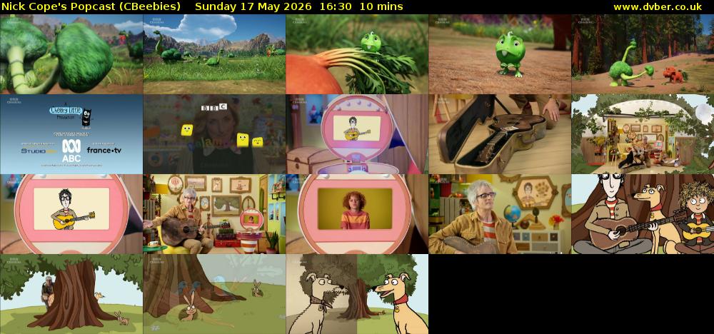 Nick Cope's Popcast (CBeebies) Sunday 17 May 2026 16:30 - 16:40