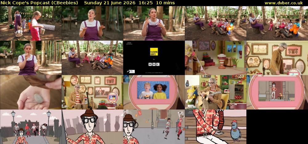 Nick Cope's Popcast (CBeebies) Sunday 21 June 2026 16:25 - 16:35