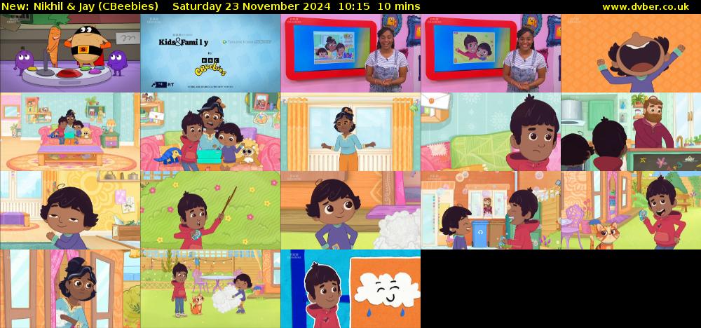 Nikhil & Jay (CBeebies) Saturday 23 November 2024 10:15 - 10:25