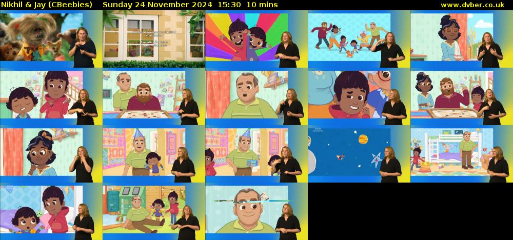 Nikhil & Jay (CBeebies) Sunday 24 November 2024 15:30 - 15:40