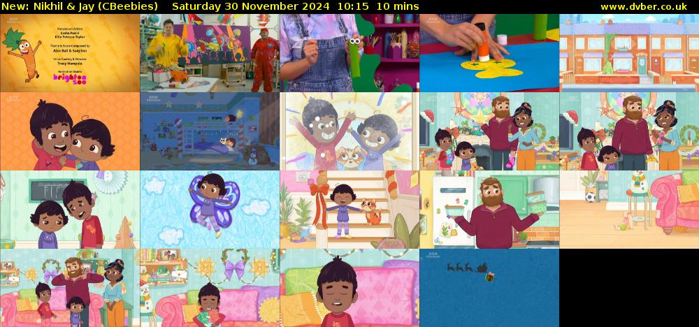 Nikhil & Jay (CBeebies) Saturday 30 November 2024 10:15 - 10:25