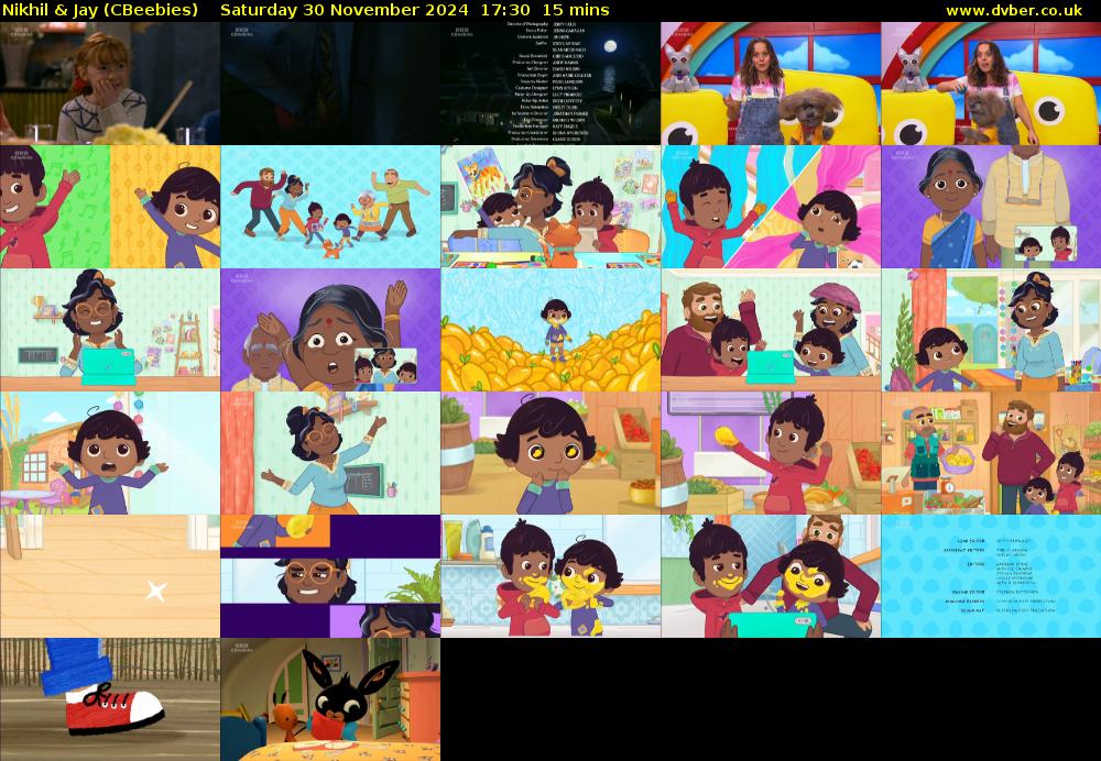 Nikhil & Jay (CBeebies) Saturday 30 November 2024 17:30 - 17:45