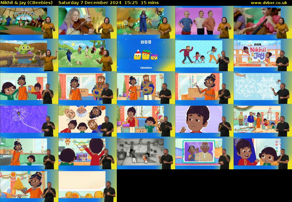 Nikhil & Jay (CBeebies) Saturday 7 December 2024 15:25 - 15:40