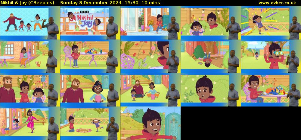 Nikhil & Jay (CBeebies) Sunday 8 December 2024 15:30 - 15:40