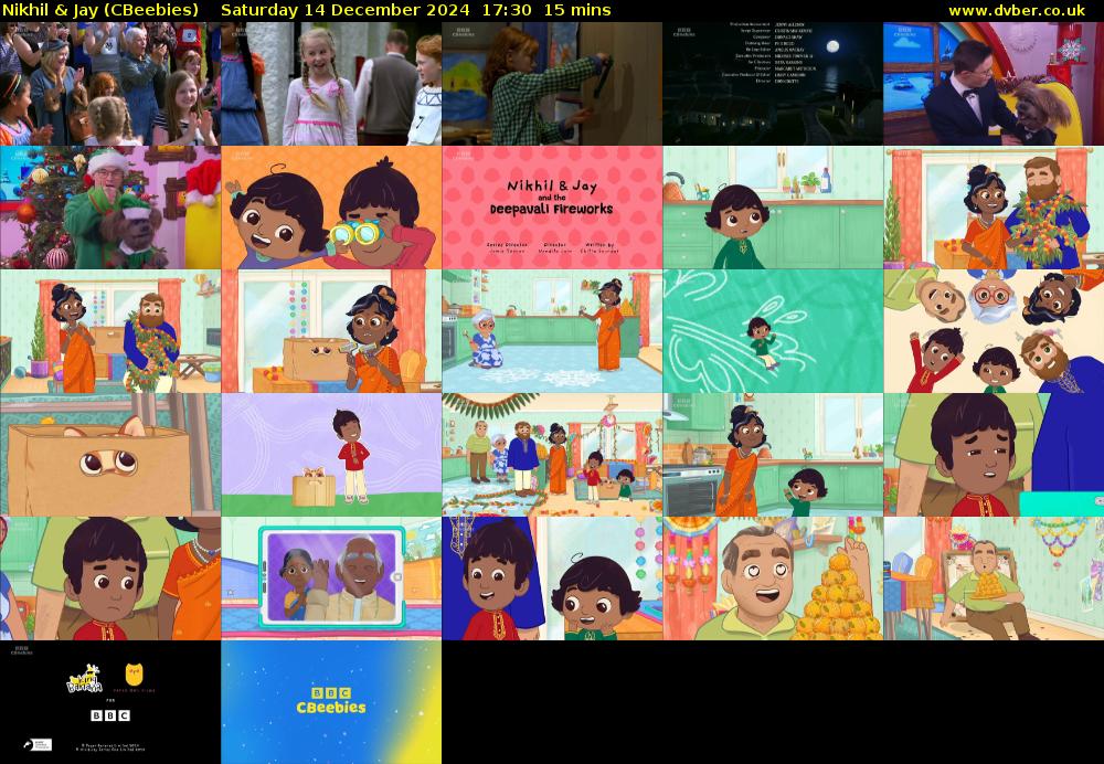 Nikhil & Jay (CBeebies) Saturday 14 December 2024 17:30 - 17:45