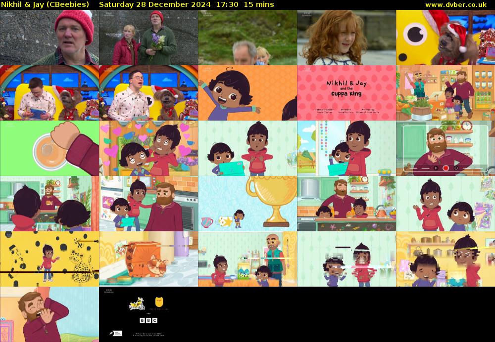 Nikhil & Jay (CBeebies) Saturday 28 December 2024 17:30 - 17:45