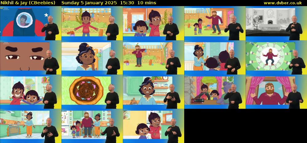 Nikhil & Jay (CBeebies) Sunday 5 January 2025 15:30 - 15:40
