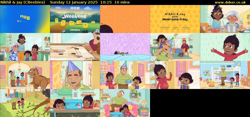 Nikhil & Jay (CBeebies) Sunday 12 January 2025 10:15 - 10:25
