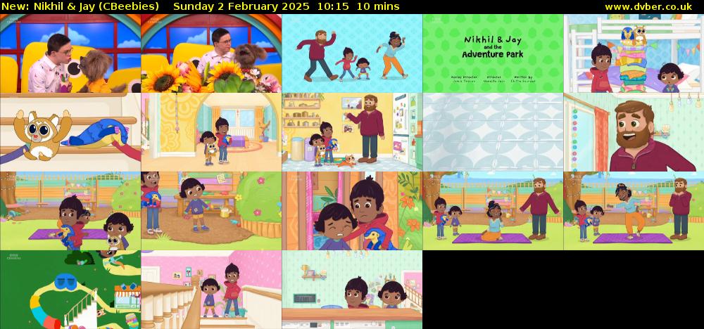 Nikhil & Jay (CBeebies) Sunday 2 February 2025 10:15 - 10:25