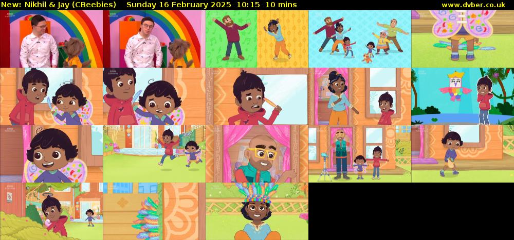 Nikhil & Jay (CBeebies) Sunday 16 February 2025 10:15 - 10:25