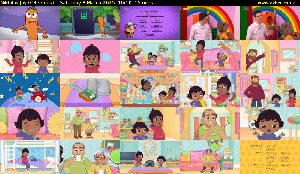 Nikhil & Jay (CBeebies) Saturday 8 March 2025 10:10 - 10:25
