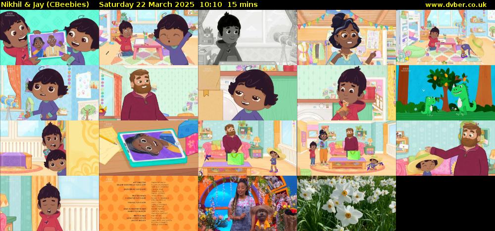 Nikhil & Jay (CBeebies) Saturday 22 March 2025 10:10 - 10:25