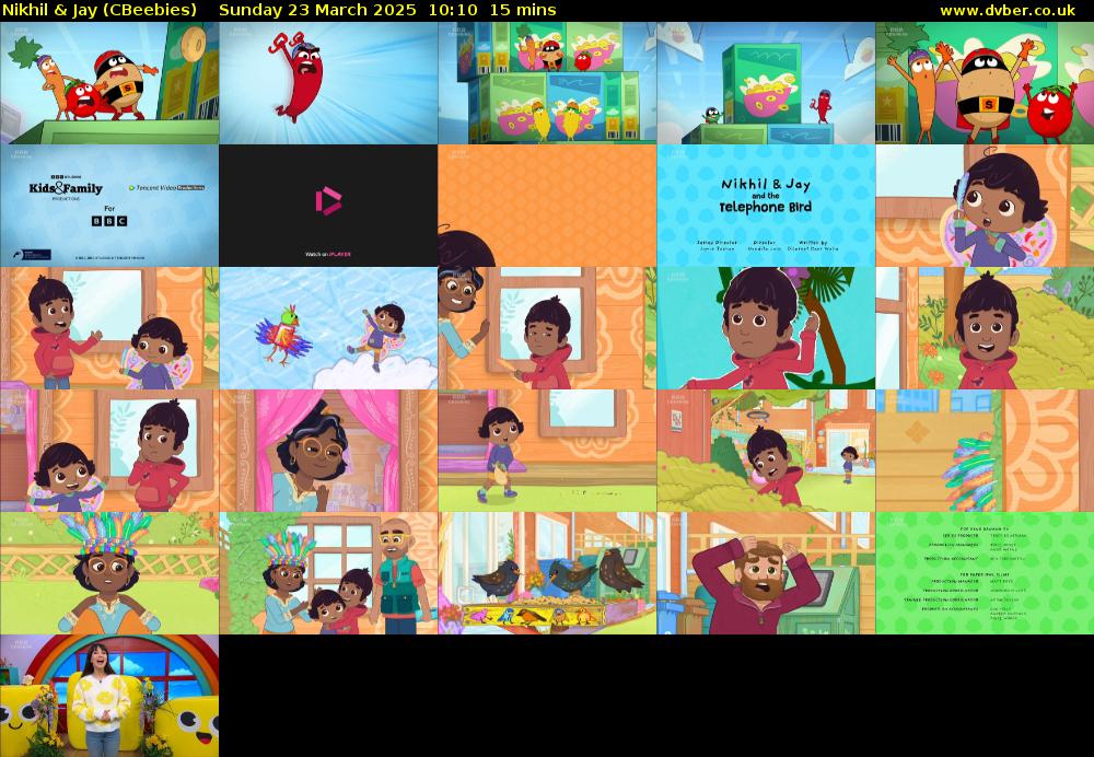 Nikhil & Jay (CBeebies) Sunday 23 March 2025 10:10 - 10:25