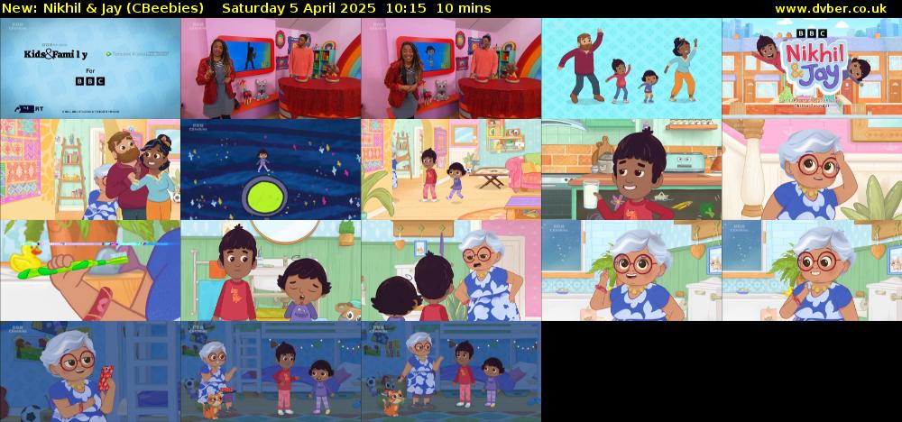 Nikhil & Jay (CBeebies) Saturday 5 April 2025 10:15 - 10:25