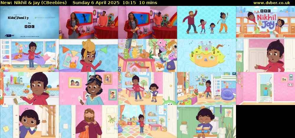 Nikhil & Jay (CBeebies) Sunday 6 April 2025 10:15 - 10:25