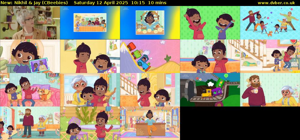 Nikhil & Jay (CBeebies) Saturday 12 April 2025 10:15 - 10:25