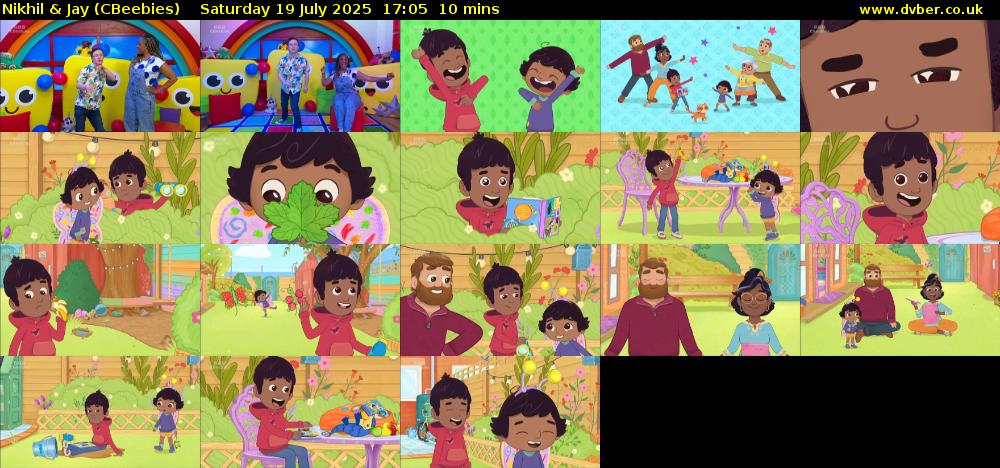 Nikhil & Jay (CBeebies) Saturday 19 July 2025 17:05 - 17:15