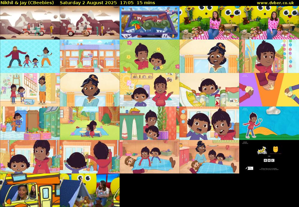 Nikhil & Jay (CBeebies) Saturday 2 August 2025 17:05 - 17:20