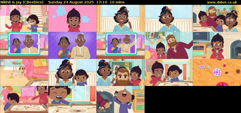 Nikhil & Jay (CBeebies) Sunday 24 August 2025 17:10 - 17:20