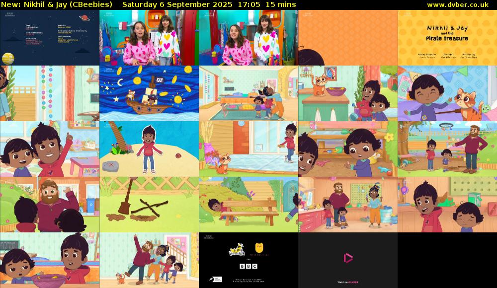 Nikhil & Jay (CBeebies) Saturday 6 September 2025 17:05 - 17:20