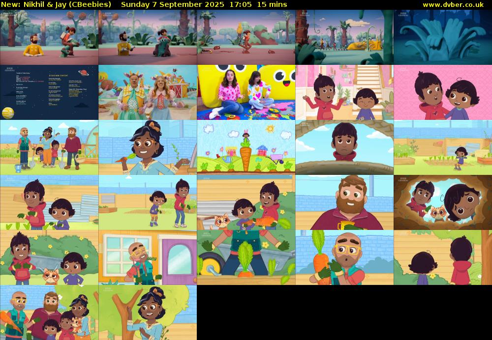 Nikhil & Jay (CBeebies) Sunday 7 September 2025 17:05 - 17:20
