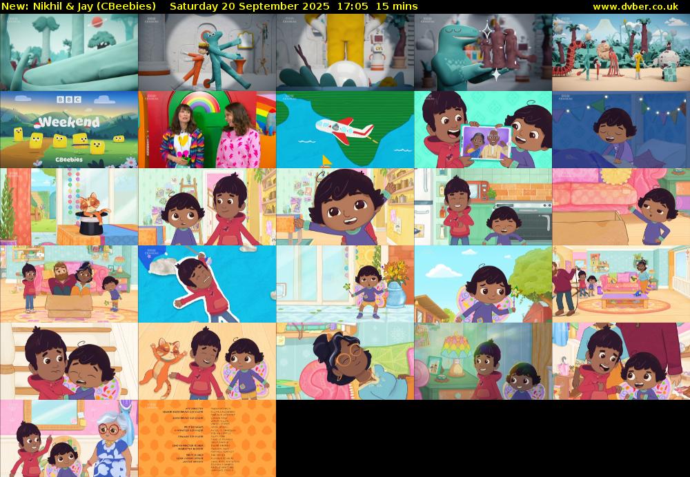 Nikhil & Jay (CBeebies) Saturday 20 September 2025 17:05 - 17:20