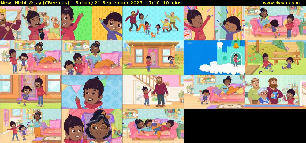 Nikhil & Jay (CBeebies) Sunday 21 September 2025 17:10 - 17:20