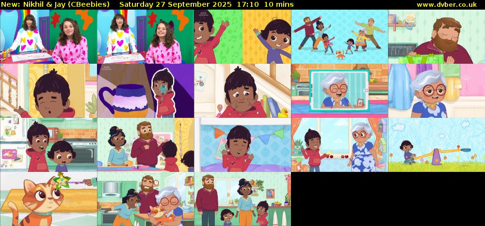 Nikhil & Jay (CBeebies) Saturday 27 September 2025 17:10 - 17:20