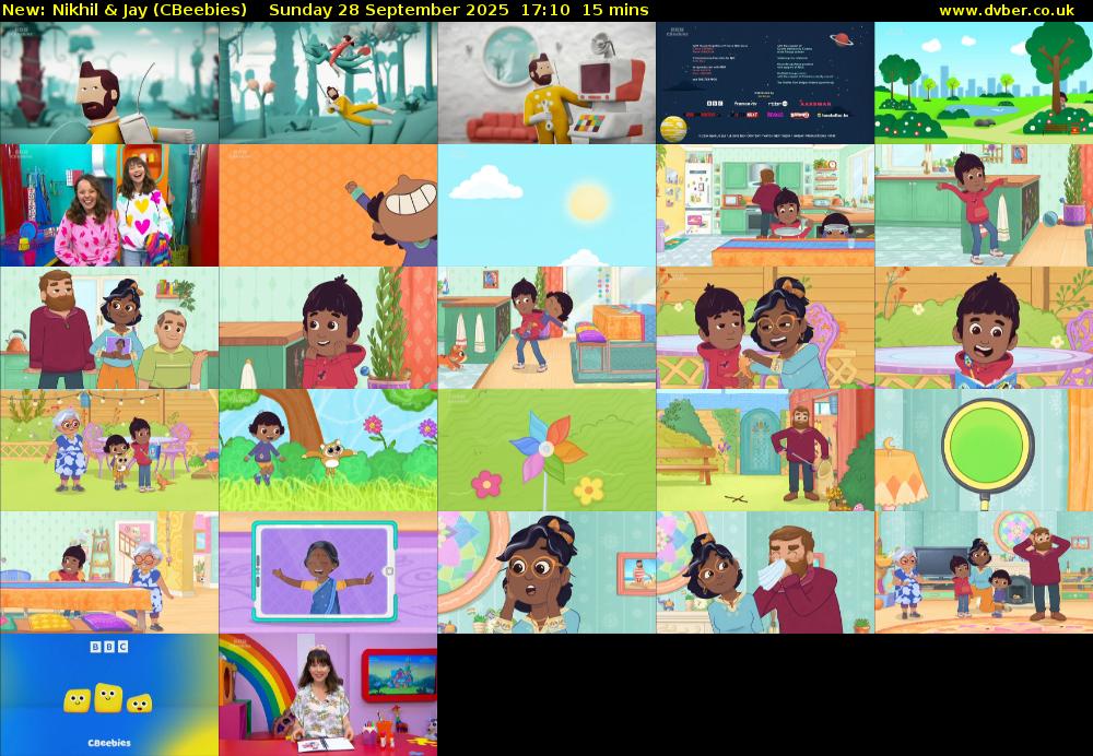 Nikhil & Jay (CBeebies) Sunday 28 September 2025 17:10 - 17:25