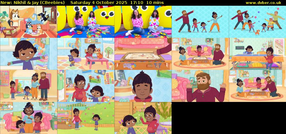Nikhil & Jay (CBeebies) Saturday 4 October 2025 17:10 - 17:20