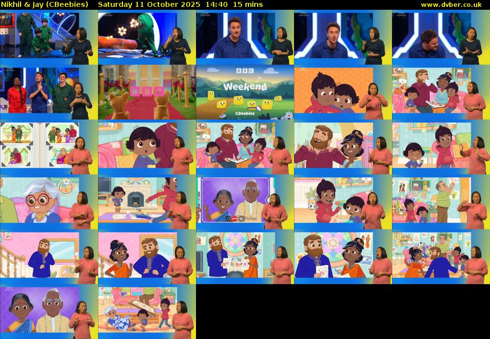 Nikhil & Jay (CBeebies) Saturday 11 October 2025 14:40 - 14:55
