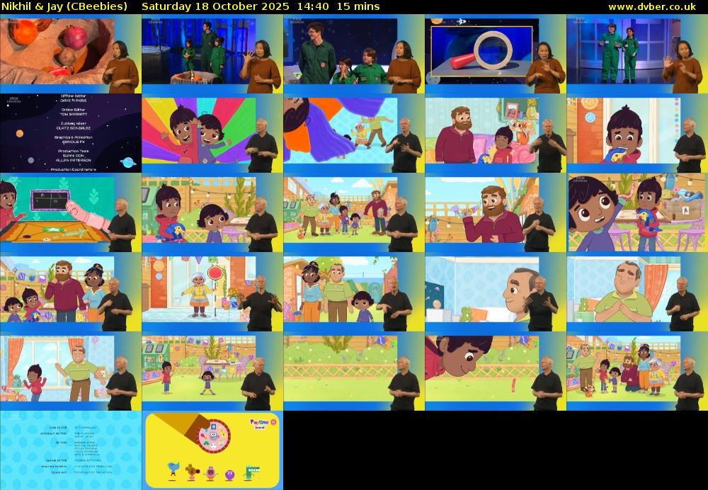 Nikhil & Jay (CBeebies) Saturday 18 October 2025 14:40 - 14:55