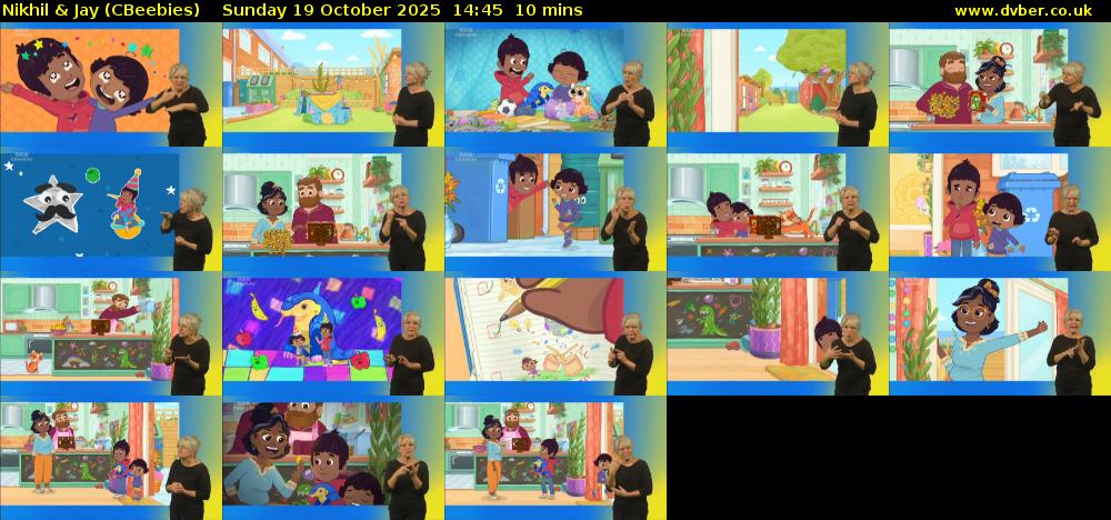 Nikhil & Jay (CBeebies) Sunday 19 October 2025 14:45 - 14:55