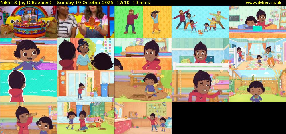 Nikhil & Jay (CBeebies) Sunday 19 October 2025 17:10 - 17:20
