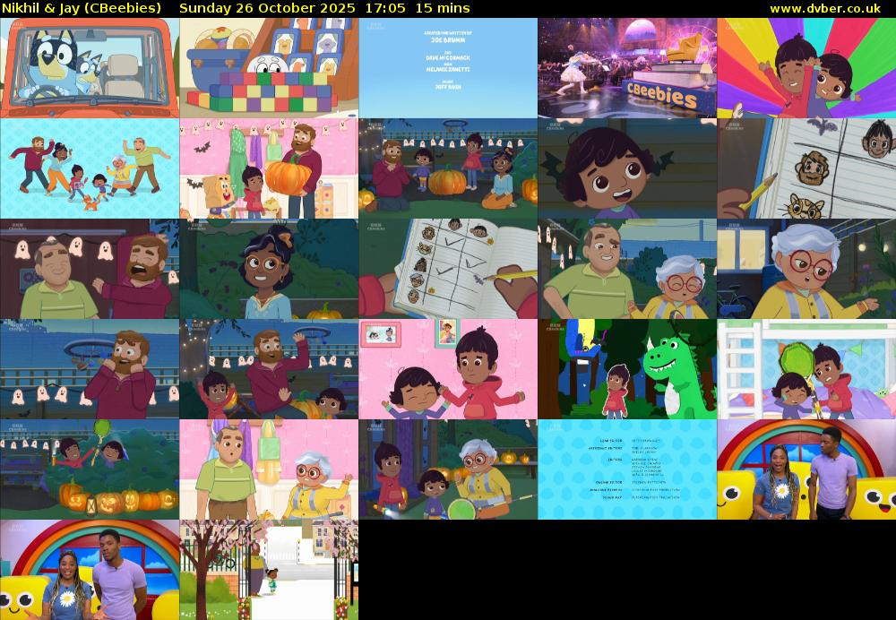 Nikhil & Jay (CBeebies) Sunday 26 October 2025 17:05 - 17:20