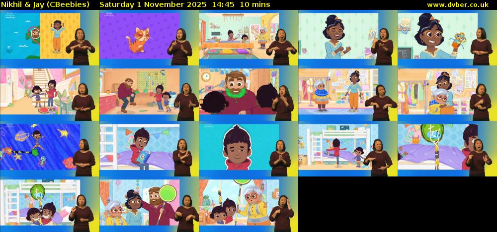 Nikhil & Jay (CBeebies) Saturday 1 November 2025 14:45 - 14:55