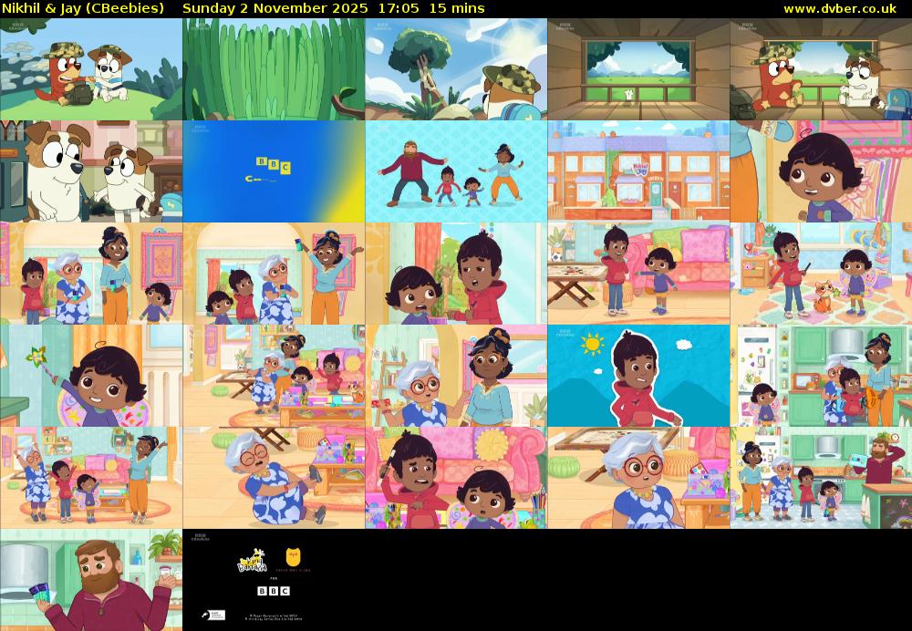 Nikhil & Jay (CBeebies) Sunday 2 November 2025 17:05 - 17:20