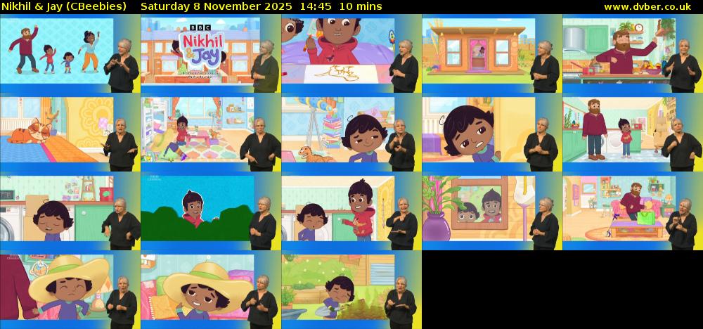 Nikhil & Jay (CBeebies) Saturday 8 November 2025 14:45 - 14:55