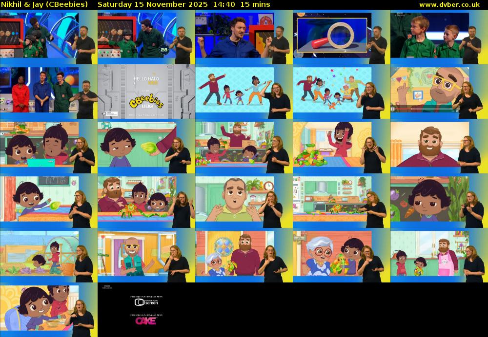 Nikhil & Jay (CBeebies) Saturday 15 November 2025 14:40 - 14:55