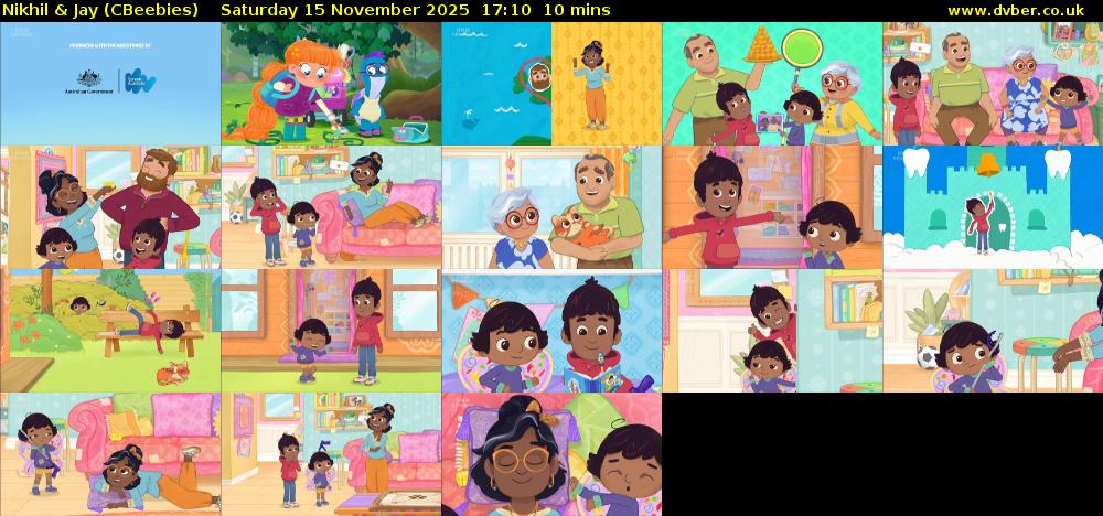 Nikhil & Jay (CBeebies) Saturday 15 November 2025 17:10 - 17:20