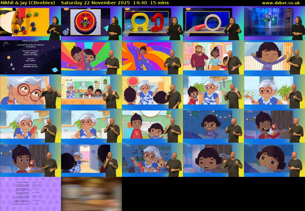 Nikhil & Jay (CBeebies) Saturday 22 November 2025 14:40 - 14:55