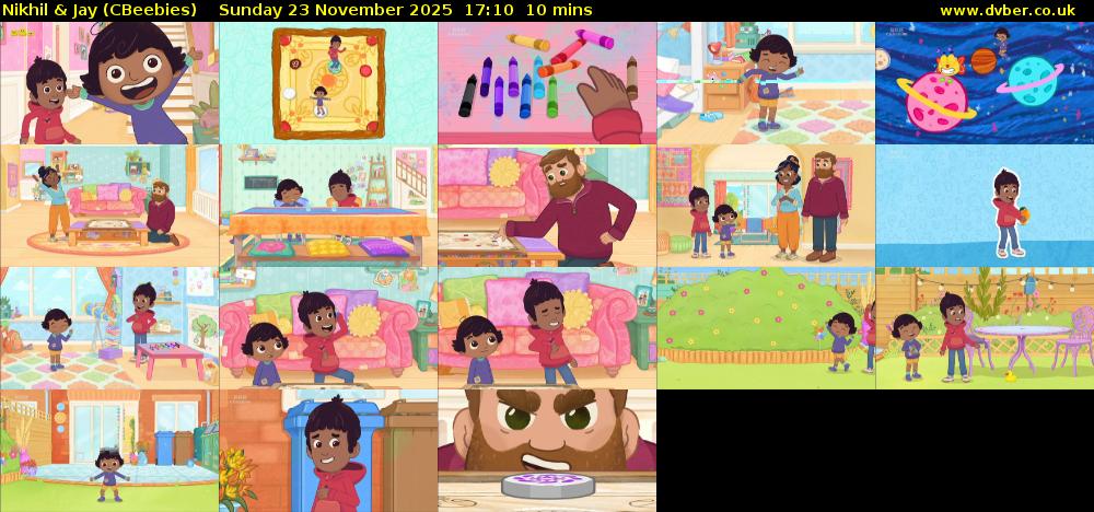 Nikhil & Jay (CBeebies) Sunday 23 November 2025 17:10 - 17:20